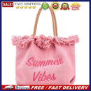 Canvas Tote Bags Embroidery Letters Women Class Daily Shopping Shoulder Handbags