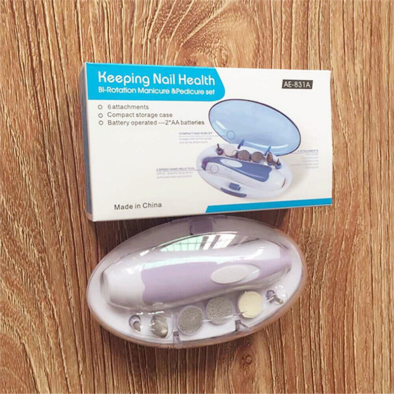 Portable Electric Nail Drill Kit Set Manicure Pedicure Grinding Burnishing Tool