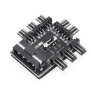 1 to 8 Computer Case Fan Hub 4PIN D-type Cooling Speed Controller for 8-way Fans