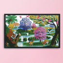 Landscape DIY Cross Stitch 14CT Stamped Cotton Embroidery Kits Crafts Needlew