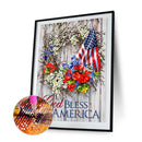 5D DIY Full Drill Round Shape Flag Garland Rhinestone Diamond Drawing Home Decor