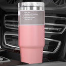 Stainless Coffee Mug Water Tea Cup Insulated Car Drinkware (890ml Pink) Newly
