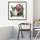 Full Cross Stitch 11CT Chicken Stamped Embroidery DIY Kits Handmade Needlework