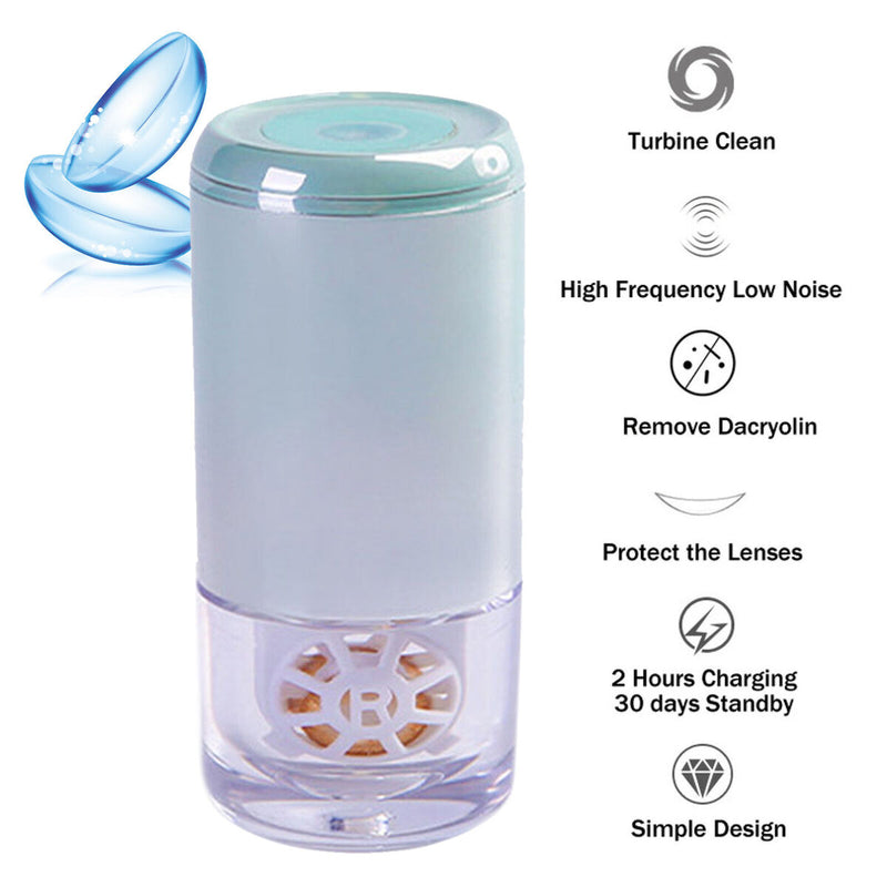 Ultrasonic Contact Lens Cleaner Fast Vibration Contact Lens Washer Cleaning