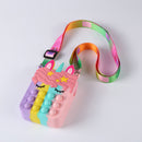 Rainbow Horn Horse Hand Bag Push Bubble Sensory Anti Anxiety Toys (D Color)
