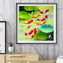5D DIY Full Drill Diamond Painting Swimming Fish Cross Stitch Embroidery Decor