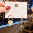 Gifts Personality Dangle Earrings Geometric Asymmetric Chain Love Earrings