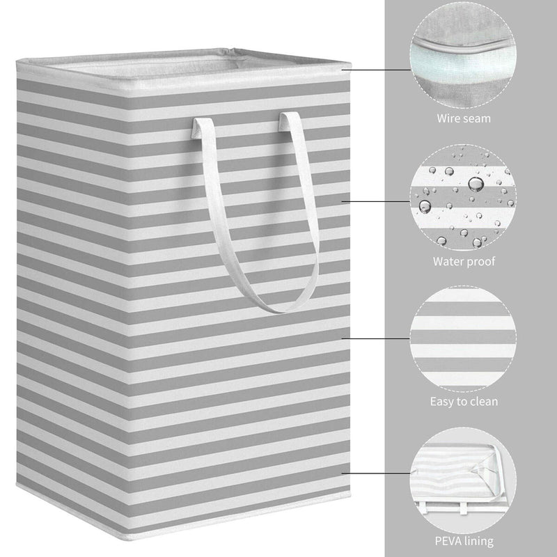 Laundry Baskets - Waterproof Freestanding Laundry Hamper with Reinforced Handles