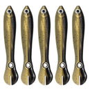 5pcs Luminous Loach 7cm 2g Lures Sinking Artificial Soft Fishing Bait (C)