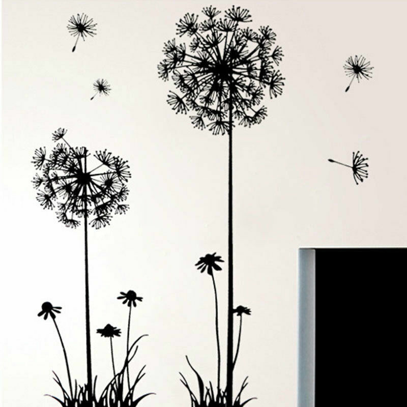 PVC Wandaufkleber Pusteblume Löwenzahn Wohnzimmerko Wandsticker Wandtattoo M4D8