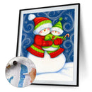 Snowman Oil Paint by Numbers Hand Painted Frameless Picture Home Wall Ornament