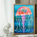 Marine Life Colouring Oil Canvas Pictures DIY Hand Painted Paint By Numbers Kit