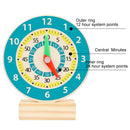 Montessori Children Wooden Digital Clock Teaching Aids Enlightenment Clocks Toys