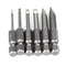 6pcs 50mm 2.0-6.0mm Flat Head Slotted Tip Screwdrivers Bits Newly