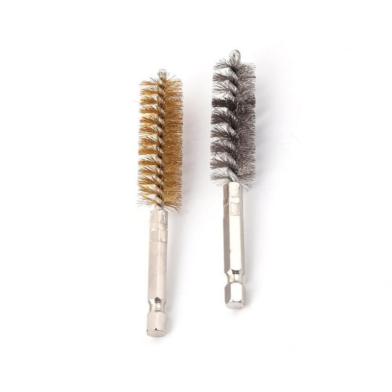 2pcs Car Steel Wire Brush Machine Paint Remover Cleaner with Drill (Steel)