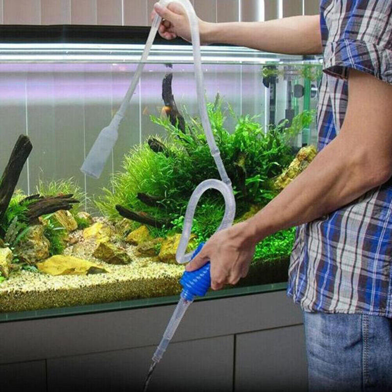 Aquarium Hand Siphon Vacuum Washing Sand Water Changer Manual Fish Tank Filter