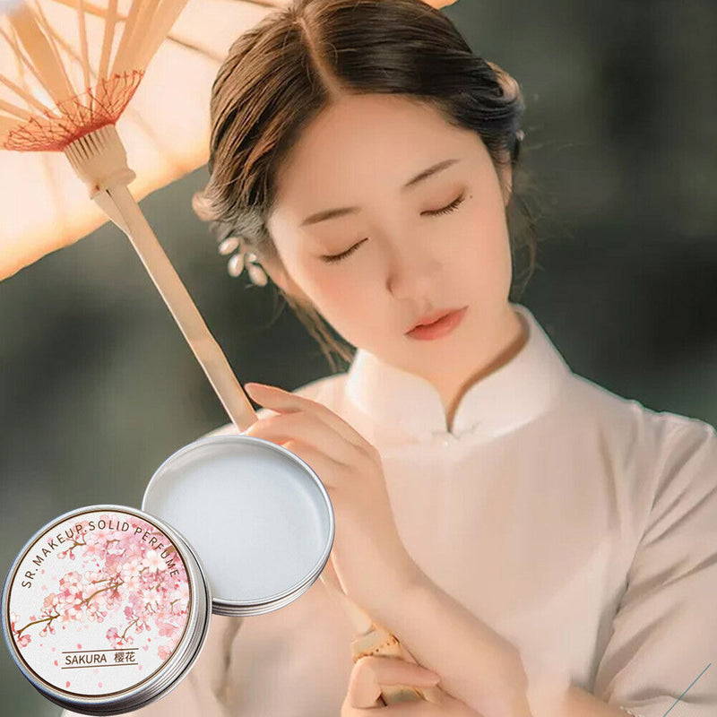 Portable Balm Mild Long Lasting Deodorant Solid Perfume (Cherry Blossom)
