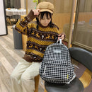 Fashion Plaid Backpack Student College Schoolbag Fresh Teenager Laptop Bookbags