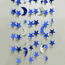 Hanging Moon Stars Eid Mubarak Decor Event Party Ramadan Banner Kareem Ornament