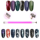 Plum Blossom Magnet Pen Cats Eye Gel Double Head Nail Art Tool Acrylic Tool