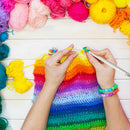 7pcs Colorful Handle Crochet Hook Set Thick Knitting Needle For Making Sweater