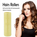 Self Grip Hair Rollers DIY Hairdressing Self-Adhesive Curling Rod (Yellow) Newly