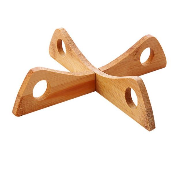 Wood Table Mat Dish Pot Holder Insulated Shelf Steaming Stand Tray Rack