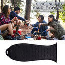 Silicone Anti-Hot Pot Handle Grip Cover Honeycomb Skillet Sleeve (Black)
