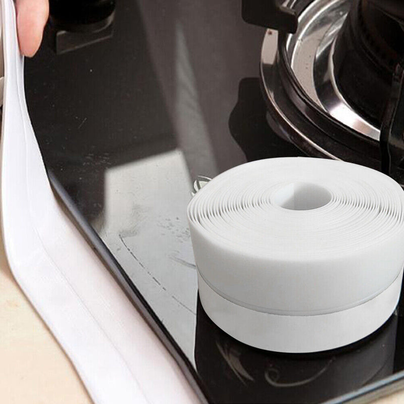 1m Self Adhesive Sealing Strip Door Window Silicone Weatherstrip (White)