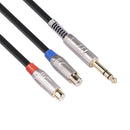 6.35mm Male to Dual RCA Female Audio Cable for Powered Speaker / Power Amplifier