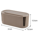 Wire Cable Storage Box Data Line Storage Charger Socket Organizer (Coffee) Newly