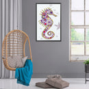 5D DIY Special Shaped Diamond Painting Purple Seahorse Partial Mosaic Kit