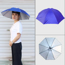 Outdoor Fishing Cap Portable Anti-Rain Anti-Sun Head Umbrella Hat (Blue) Newly