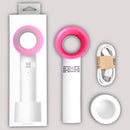 Portable Bladeless Cooling Fan Summer Personal Handheld Desktop Fan (White)