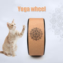 TPE Wood Yoga Spine Roller Wheel Backbend Training Pilates Aid Circle Cork