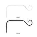 Iron Wall Hanging Basket Flower Pot Planter Lantern Hanger Hook (White)