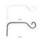 Iron Wall Hanging Basket Flower Pot Planter Lantern Hanger Hook (White)