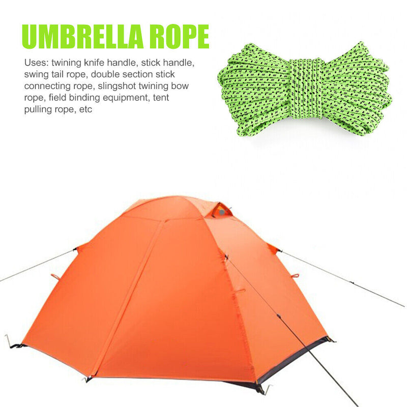 10m/roll Reflective Umbrella Tent Cable Outdoor Camp Hiking Climbing Wind R