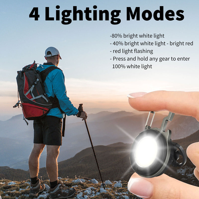 Rechargeable COB Inspection Light Portable Keychain Design for Night Camping