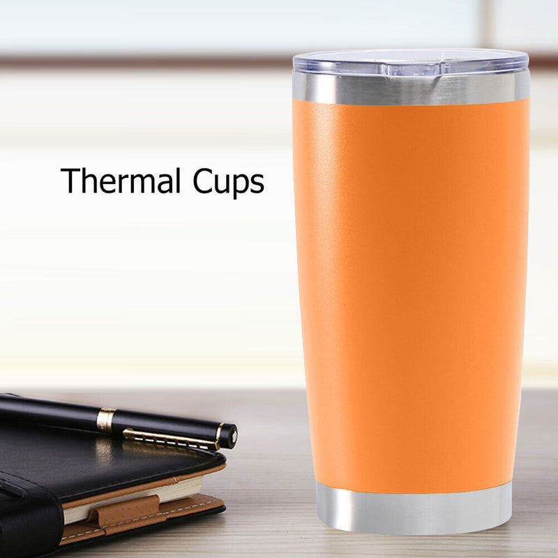 Thermal Car Mug Cup Stainless Coffee Vacuum Insulated Water Bottle (Orange)