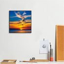Oil Paint By Numbers Picture DIY Painting Ocean Sunset Painting Kit Artwork