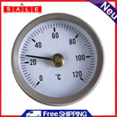 Pipe Spring Clip-on Thermometer Temperature Pressure Gauge 63mm 0 / 120C Thermal Pa