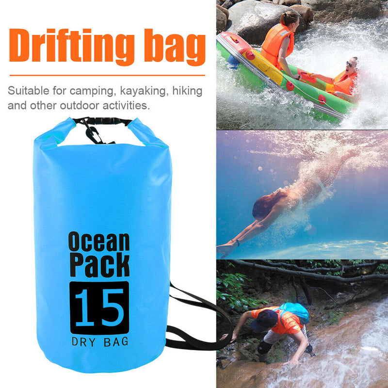 #A Waterproof Dry Bag Pack Sack Swimming Rafting Kayaking River Trekking Floatin