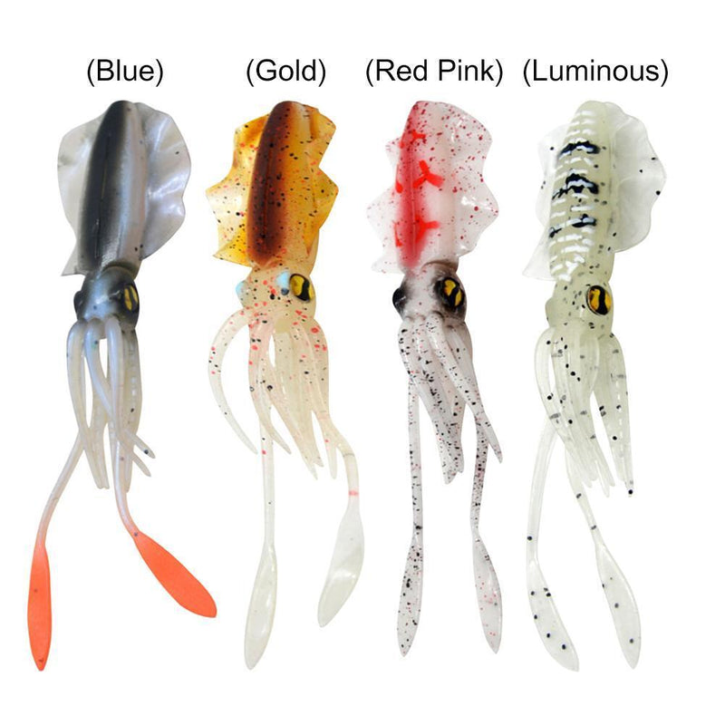 15cm 20g Bionic Squid Sea Fishing Lures Artificial Soft Bait (Red Pink)
