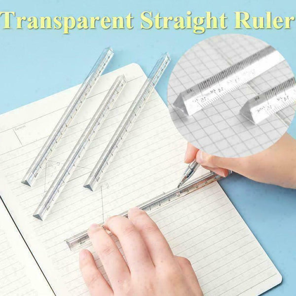 Plastic Straight Ruler Precision Double Sided Measuring Tool Best B2E3