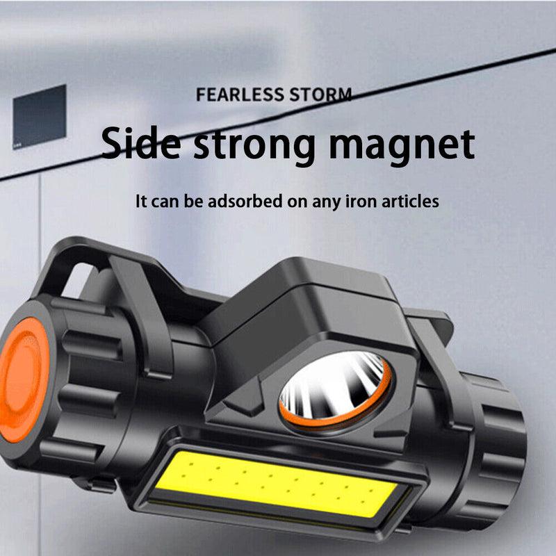 Bright LED Headlamp Rechargeable Waterproof Work Flashlight Torch for Campi