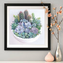 5D DIY Full Round Drill Diamond Painting Succulent Plants Cross Stitch Mosa