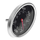 Oval Stainless Steel BBQ Grill Meat Thermometer Gauge Temperature