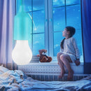 LED Hanging Light Bulb Battery Powered Colorful Pull Cord Bulbs (Blue) Newly
