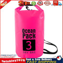 Waterproof Dry Bag Pack Sack Swimming Kayaking River Trekking (3L Pink) Newly